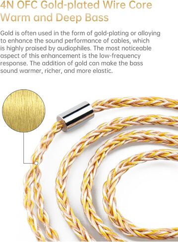 كابل سماعات KBEAR KZ ZS10 PRO ترقية 8 كور ذهبي وفضي ونحاسي مختلط كابل بديل مضفر لـ kz zsn pro x/zsn pro/zs10 pro/zs10 pro x/ edx pro/ dqs/pr2/as16-pro zas zar krila cca cra in Saudi Arabia