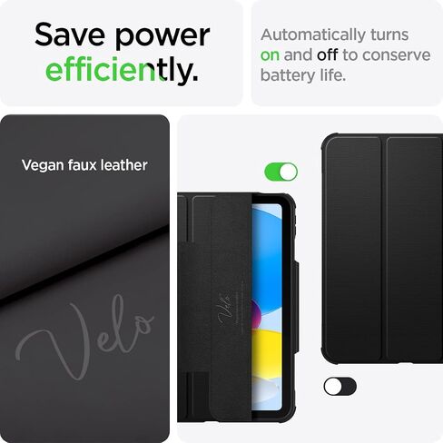 Spigen Rugged Armor Pro مصمم لجهاز iPad 10.9 بوصة، حافظة iPad الجيل العاشر (2022) - أسود in Kuwait