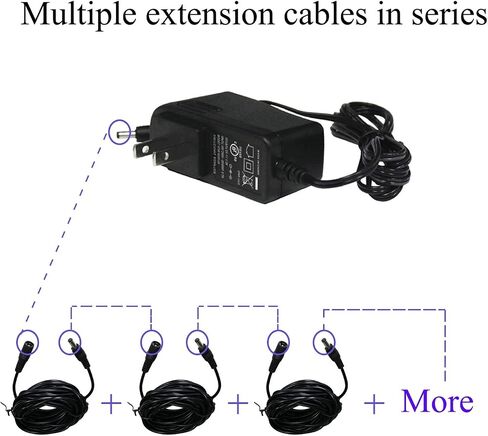 سلك تمديد DC CCTV 3m (10ft) 2.1x5.5mm DC 12V كابل تمديد الطاقة لكاميرات CCTV الأمنية كاميرا IP NVR ذكر إلى أنثى يمكن أن يكون في سلسلة in Saudi Arabia