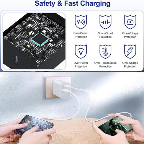 i Phone 15 Charger Fast Charging,Dual Port 20W USB C PD 3.0 Fast Charger with 6FT USB C to USB C Cable Cord for iPhone 15 Pro Max /15Pro/15 Plus/15, Pad Pro/Air/Mini 6 and more in Saudi Arabia