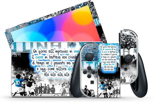 GamesMonkey® - Skin Compatible with Nintendo Switch – OLED Classic – Matte Vinyl HD Matte Adhesive Cover – Protective Film Decal Faceplate (OLED, SailorMoon - D003) in Saudi Arabia