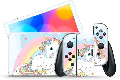 GamesMonkey® - Skin Compatible with Nintendo Switch – OLED Classic – Matte Vinyl HD Matte Adhesive Cover – Protective Film Decal Faceplate (OLED, SailorMoon - D003) in Saudi Arabia