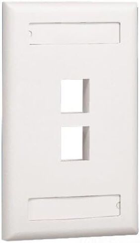 Panduit NK2FEIY 1-Gang 2-Port Faceplate with Label, Electric Ivory in Saudi Arabia