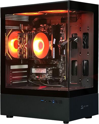 Gaming PC Computer Desktop AMD Ryzen 5 5600G 6 Core 3.9GHz, 16GB DDR4 3200MHz RAM, 1TB M.2 NVMe, Four Copper Air Cooled, WiFi 6E/ARGB Fan*3/Controller*1 Windows 11 Home Office PC (AMD R 5 | 5600G) in Saudi Arabia