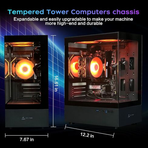 Gaming PC Computer Desktop AMD Ryzen 5 5600G 6 Core 3.9GHz, 16GB DDR4 3200MHz RAM, 1TB M.2 NVMe, Four Copper Air Cooled, WiFi 6E/ARGB Fan*3/Controller*1 Windows 11 Home Office PC (AMD R 5 | 5600G) in Saudi Arabia