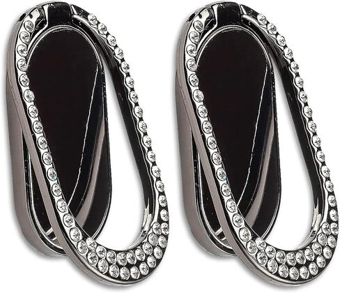 [2 Packs] Diamond-Encrusted Baked Enamel Glitter Bling Bling Phone Ring Holder, Sparkle Phone Ring Grip Artificial Diamond Stand,Rhinestone Cell Finger Ring for Phones,Pad in Saudi Arabia