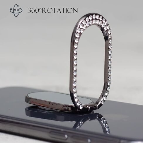 [2 Packs] Diamond-Encrusted Baked Enamel Glitter Bling Bling Phone Ring Holder, Sparkle Phone Ring Grip Artificial Diamond Stand,Rhinestone Cell Finger Ring for Phones,Pad in Saudi Arabia