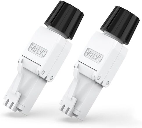 موصل Cat6A Cat6 RJ45 بدون أدوات، قابس وحدات إنهاء المجال UTP Cat 6a لكابل إيثرنت غير محمي 23-26 AWG، 6 عبوات in Kuwait
