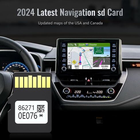 Latest 86271-0E076 Navigation SD Card for Toyota, 2024 Navigation GPS Card Compatible with Toyota Prius 4 Runner Avalon Camry, Update USA/Canada Maps in Saudi Arabia