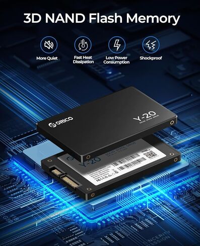 ORICO NAND SSD Solid State Drive- 2.5 Inch - SATA III - 6Gbps-Read Speed up to 500MB/s, 128GB Internal Solid State Drive for Desktop Laptop - Y20(128GB) in Saudi Arabia