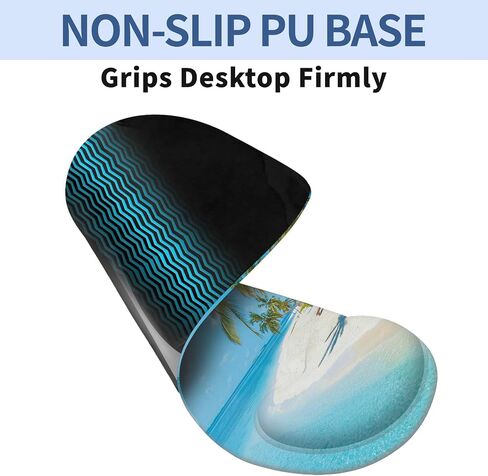 Ergonomic Mouse Pad with Wrist Rest Support, Mousepad with Comfortable Gel Wrist and Non-Slip PU Base in Saudi Arabia