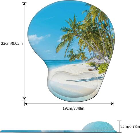 Ergonomic Mouse Pad with Wrist Rest Support, Mousepad with Comfortable Gel Wrist and Non-Slip PU Base in Saudi Arabia