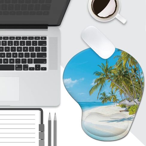 Ergonomic Mouse Pad with Wrist Rest Support, Mousepad with Comfortable Gel Wrist and Non-Slip PU Base in Saudi Arabia