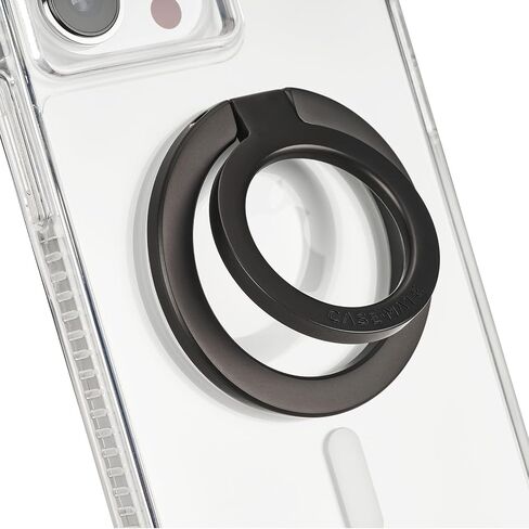 Case-Mate Magnetic Phone Grip & Phone Ring Holder - Magnetic iPhone Holder - Removable MagSafe iPhone Accessories - Rotatable Kickstand for iPhone 15 Pro Max / 14 Pro Max / 13 Pro Max - Matte Black in Saudi Arabia
