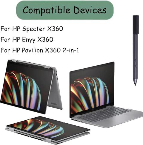 قلم MPP 1.51 لقلم HP MPP 1.51 متوافق مع قلم HP Spectre X360/Envy X360/Pavilion X360 2 في 1 (أسود) in Saudi Arabia