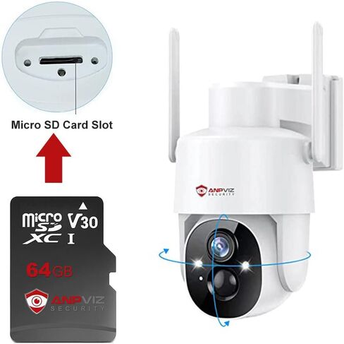 بطاقة ذاكرة Anpviz Ultra MicroSDXC UHS-I سعة 64 جيجابايت مع محول - 120 ميجابايت/ثانية، C10، U1، Full HD، A1، بطاقة Micro SD in Kuwait