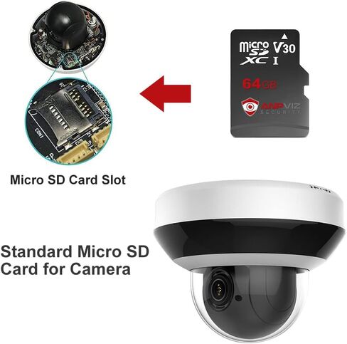 بطاقة ذاكرة Anpviz Ultra MicroSDXC UHS-I سعة 64 جيجابايت مع محول - 120 ميجابايت/ثانية، C10، U1، Full HD، A1، بطاقة Micro SD in Kuwait