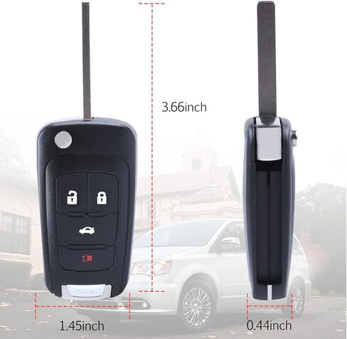 1 Pack Car Key Fob Keyless Entry Remote Flip fits 2010-2017 Chevy Equinox, Sonic Malibu Camaro Cruze 2010-2016 Buick Lacrosse Regal Verano (OHT01060512) in Saudi Arabia