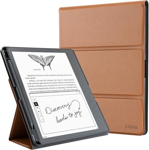 CoBak Stand Case for Kindle Scribe - Premium Folio Leather Cover with Pen Holder, Auto Sleep/Wake, and Stand Feature - Compatible with 10.2 Inch Kindle Scribe (2022 Release) in Saudi Arabia
