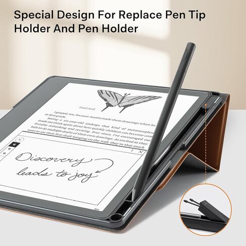 CoBak Stand Case for Kindle Scribe - Premium Folio Leather Cover with Pen Holder, Auto Sleep/Wake, and Stand Feature - Compatible with 10.2 Inch Kindle Scribe (2022 Release) in Saudi Arabia