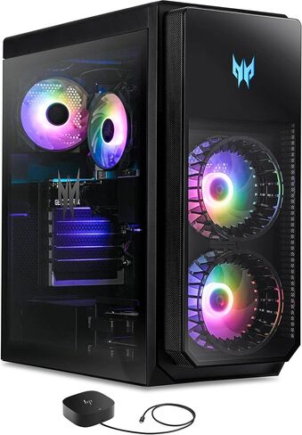 acer Predator Orion 5000 Gaming & Entertainment Desktop PC (Intel i7-12700F 12-Core, 128GB DDR5 4400MHz RAM, 2x8TB PCIe SSD RAID 1 (8TB), GeForce RTX 3080, Wifi, Bluetooth, Win 11 Pro) in Saudi Arabia