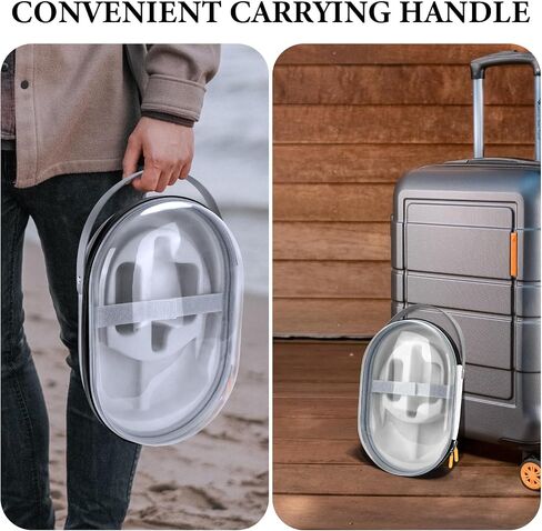 GEEKRIA Shield Hard Carrying Case Compatible with Meta Quest2, Portable Bag Protect VR Device and Accessories, Drop and Scratch Proof Compact Travel Case (Clear) in Kuwait