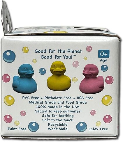 The Good Duck - BPA & PVC Free Rubber Duckie Baby Bath Toy Teether - Yellow in Saudi Arabia