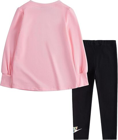 Nike Baby Girl's Sportswear Fleece Leggings Set (Toddler) Black 3 Toddler in Saudi Arabia