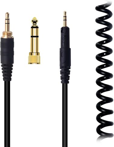 استبدال كابل الصوت الملفوف Sqrmekoko ATH-M50x لسماعات الرأس Audio-technica M50x ATH-M60x ATH-M40x ATH-M70x (4.6 ~ 10 قدم) in Saudi Arabia