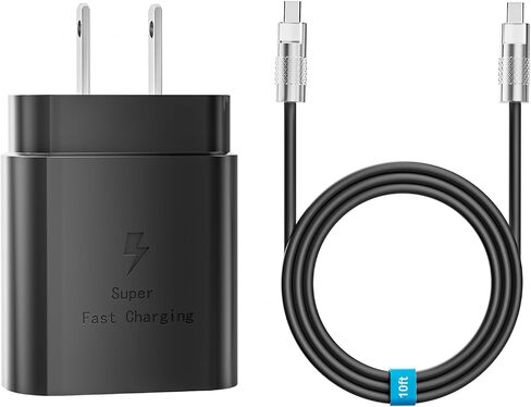 25W Type C Fast Charger, Waimeto Super Fast Charger with 3.3ft Type C to C Long Charging Cable for Samsung Galaxy S24 Ultra/S24/S23/S22 Ultra/S22+/S22 Plus/S21+/Note 20/Note10+, Tab S9/S8 in Saudi Arabia