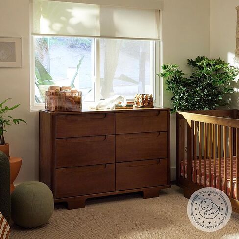 Babyletto Yuzu 6-Drawer Dresser in Washed Natural, Greenguard Gold Certified in Saudi Arabia