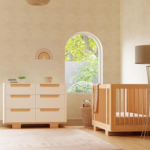 Babyletto Yuzu 6-Drawer Dresser in Washed Natural, Greenguard Gold Certified in Saudi Arabia