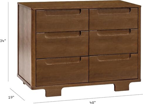 Babyletto Yuzu 6-Drawer Dresser in Washed Natural, Greenguard Gold Certified in Saudi Arabia