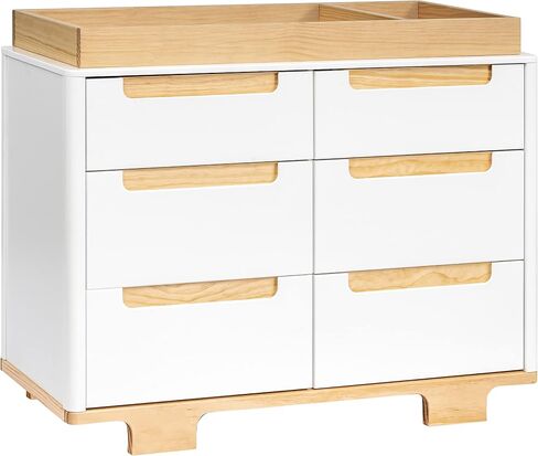 Babyletto Yuzu 6-Drawer Dresser in Washed Natural, Greenguard Gold Certified in Saudi Arabia