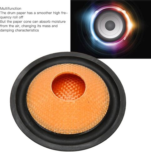 Paper Speaker Cone Subwoofer Cones,0.8 Inches Inner Diameter with Rubber Surround,Speaker Cone Drum Paper for 3 Inches Speaker in Saudi Arabia