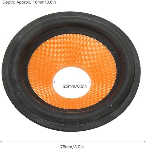 Paper Speaker Cone Subwoofer Cones,0.8 Inches Inner Diameter with Rubber Surround,Speaker Cone Drum Paper for 3 Inches Speaker in Saudi Arabia