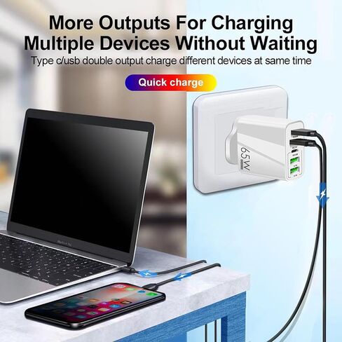 المملكة المتحدة أيرلندا شاحن USB كتلة 20 واط، LiFiYiRc 6.6A 2 USB C 3 USB منافذ التوصيل لإنجلترا أيرلندا اسكتلندا البريطانية الأيرلندية لندن هونغ كونغ نوع G محول in Kuwait