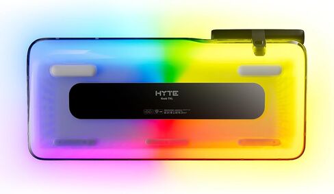 HYTE Keeb TKL - واجهة بشرية حديثة - لوحة مفاتيح ميكانيكية مثبتة بحشية كريستالية سلكية بدون مفتاح قابلة للتخصيص - مفاتيح خطية لافندر رقيقة - كريستال/أسود in Kuwait