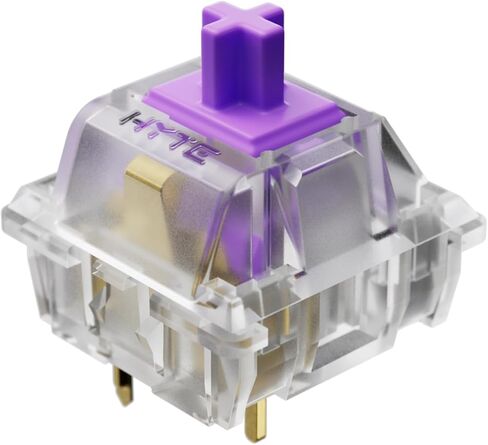 HYTE Keeb TKL - واجهة بشرية حديثة - لوحة مفاتيح ميكانيكية مثبتة بحشية كريستالية سلكية بدون مفتاح قابلة للتخصيص - مفاتيح خطية لافندر رقيقة - كريستال/أسود in Kuwait