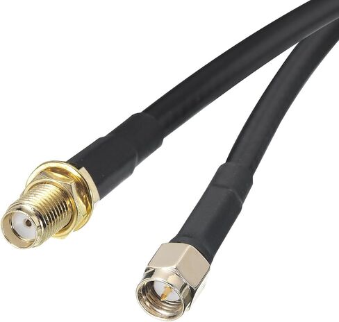 MECCANIXITY Coaxial Cables 240 Type SMA Male to SMA Female Low Loss Coaxial Cable 2FT Black 2Pcs in Saudi Arabia