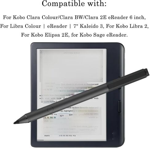 Stylus 2 for Kobo Stylus 2, Kobo Libra Colour Pen for Kobo Clara Colour/Clara BW/Clara 2E eReader 6 inch/Libra Colour Stylus 2 for Libra Colour | eReader | 7" Kaleido™ 3, Libra Pen Libra Stylus Pen in Saudi Arabia