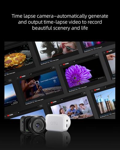 ATLI T100 Lite Time Lapse Camera 1080P HDR Professional WiFi APP Control Manual Focus Timelapse Video Camera for Plants Indoor Construction (Black&White) in Saudi Arabia