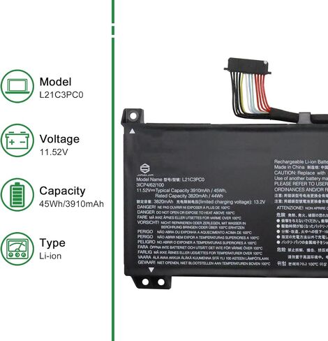 L21C3PC0 SB11F36369 5B11F36372 استبدال بطارية الكمبيوتر المحمول لينوفو الفيلق 5 15IAH7 15IAH7H الفيلق 5 برو 16IAH7 16IAH7H سلسلة L21D3PC0 SB11F36367 5B11F36370 L21M3PC0 SB11F36375 11.52V 4 5 وات in Saudi Arabia