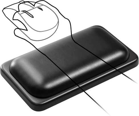 KTRIO Soft Vegan Leather Mouse Wrist Rest, Slow Rebound Memory Foam Wrist Rest for Mouse, Water Resistant Mouse Wrist Support for for Laptop, Office & Home in Saudi Arabia