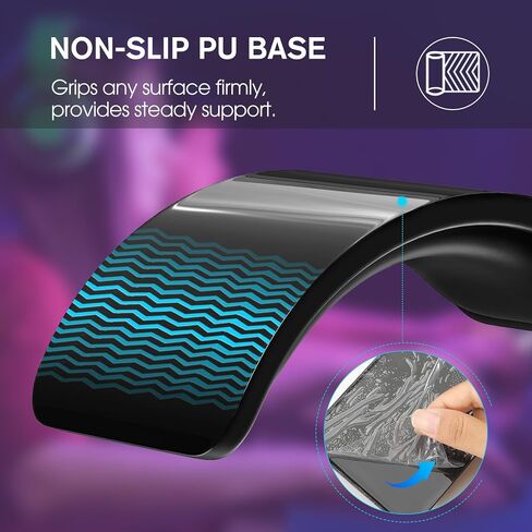 KTRIO Soft Vegan Leather Mouse Wrist Rest, Slow Rebound Memory Foam Wrist Rest for Mouse, Water Resistant Mouse Wrist Support for for Laptop, Office & Home in Saudi Arabia