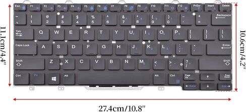 Replacement Keyboard Compatible with Dell Latitude 3340 3350 E3340 7350 E5450 E5470 E7450 E7470 13 7000 2-in-1 7350 Black US Layout Without Pointer No Backlight in Saudi Arabia
