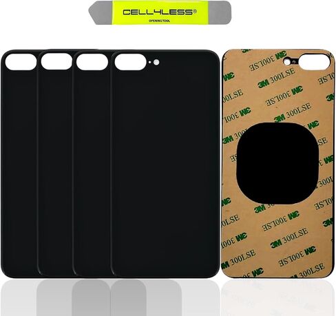 iPhone 8 Plus Back Glass Replacement Kit OEM Battery Door Replacement w/Adhesive & Removal Tool Compatible w/Apple iPhone 8 Plus Only NO Logo (Gold) 5 Pack in Saudi Arabia