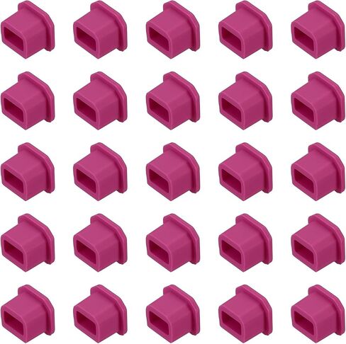 MECCANIXITY 25 قطعة من مقابس منفذ USB من النوع B تغطي أغطية سيليكون مضادة للغبار لطرف USB أنثى، شفاف in Saudi Arabia