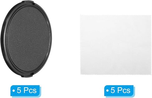 PATIKIL 86mm Lens Cap, 5 Pack Sides Pinch Snap Camera Lens Cover for Front Lens with Cloth, Suitable for 86mm Thread Universal DSLR Lenses for Nikon, for Fujifilm, for Pentax, for Leica in Saudi Arabia