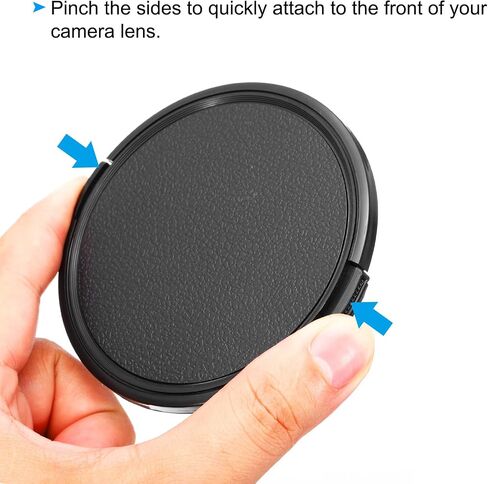 PATIKIL 86mm Lens Cap, 5 Pack Sides Pinch Snap Camera Lens Cover for Front Lens with Cloth, Suitable for 86mm Thread Universal DSLR Lenses for Nikon, for Fujifilm, for Pentax, for Leica in Saudi Arabia